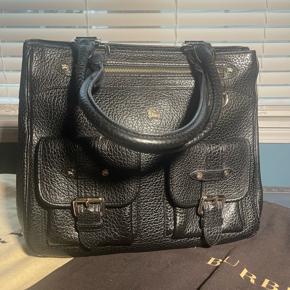 Burberry Black Leather Shoulder Bag